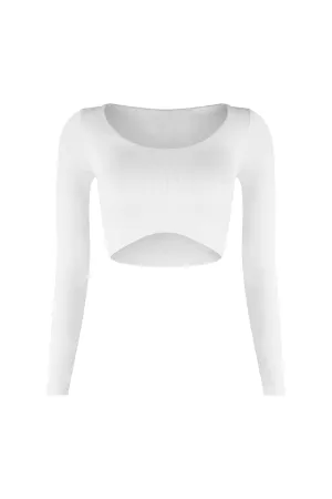 Essential Long Sleeve Basic Crop Top