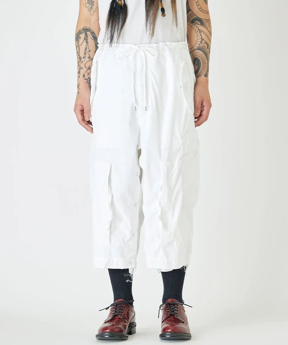 【60%OFF】Cropped cargo pants - WHITE