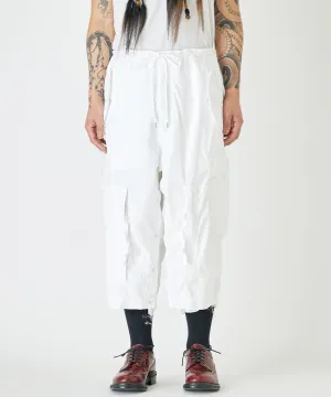 【60%OFF】Cropped cargo pants - WHITE