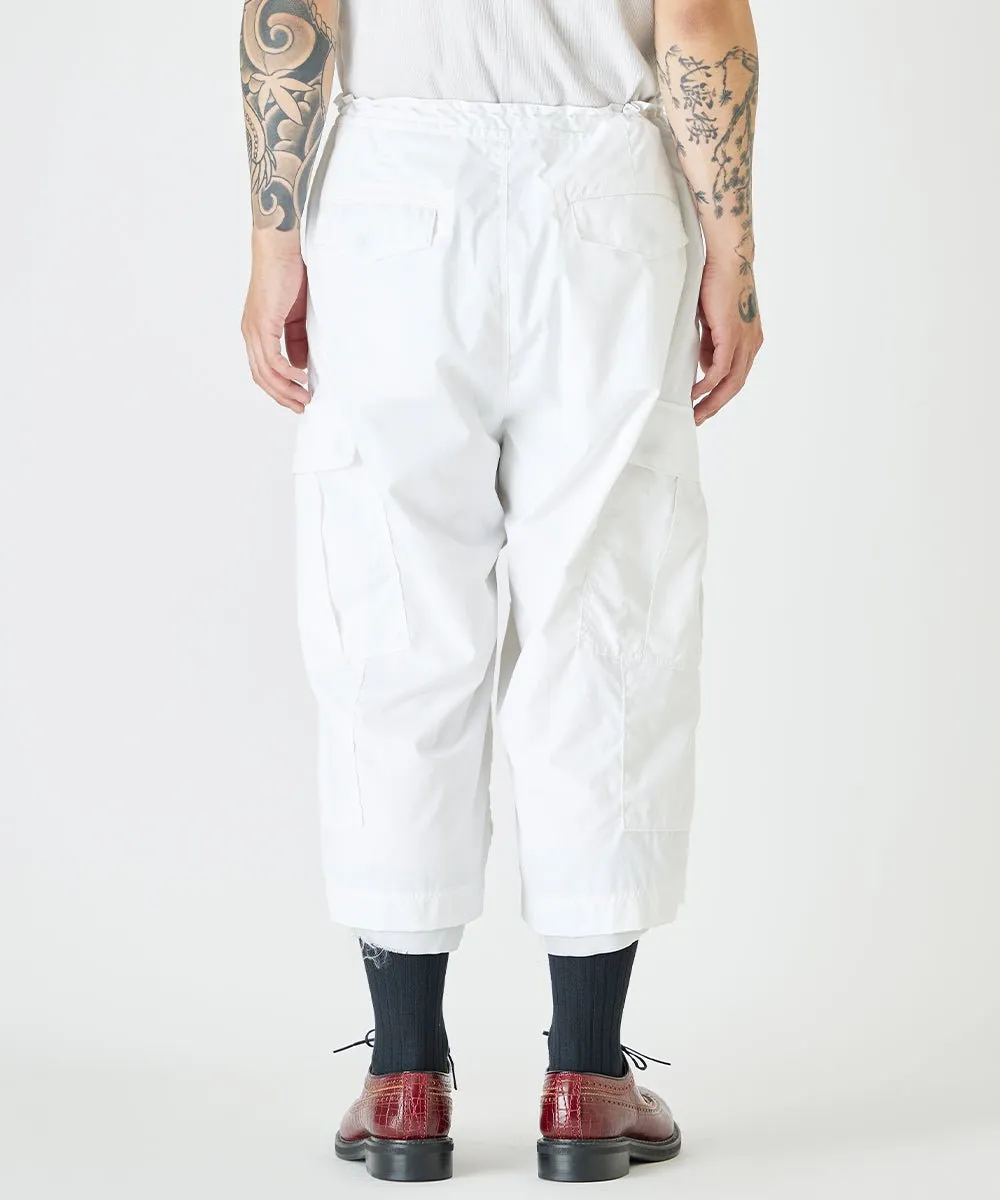 【60%OFF】Cropped cargo pants - WHITE