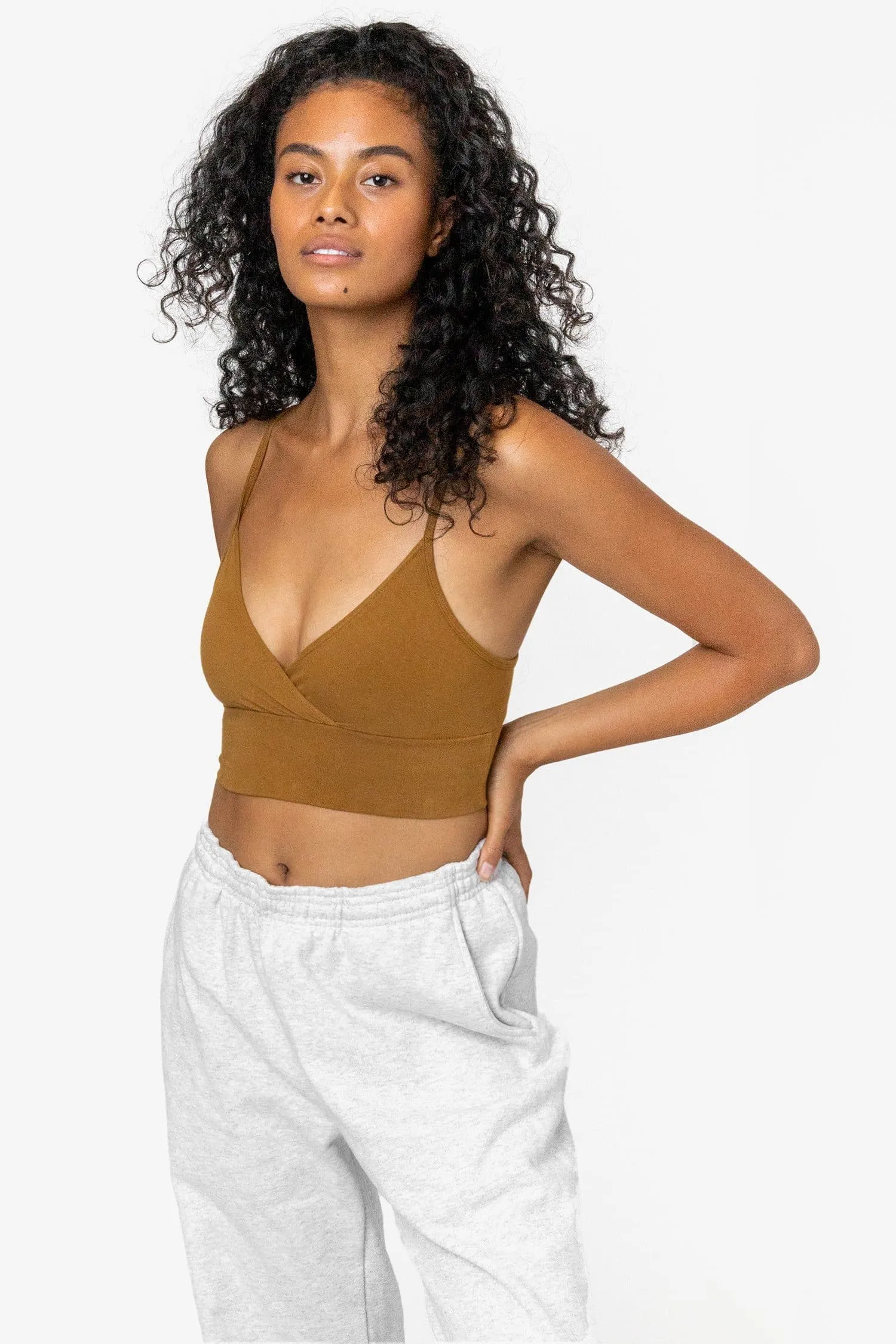 83076GD - Crossover Wrap Crop Top