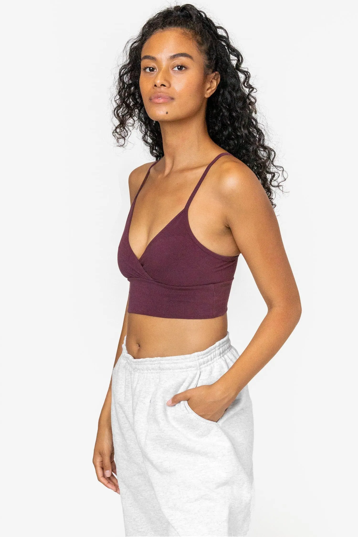 83076GD - Crossover Wrap Crop Top