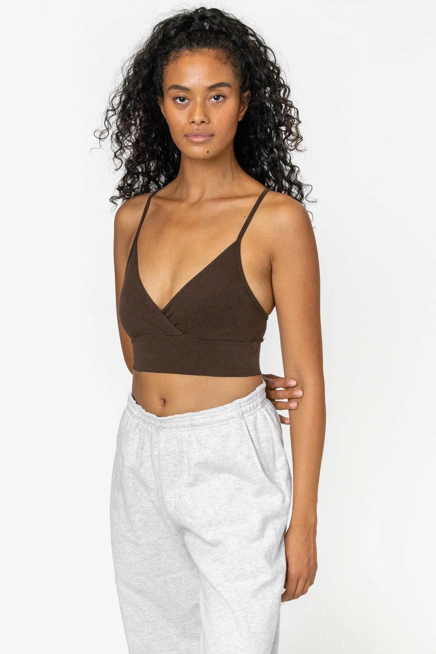 83076GD - Crossover Wrap Crop Top