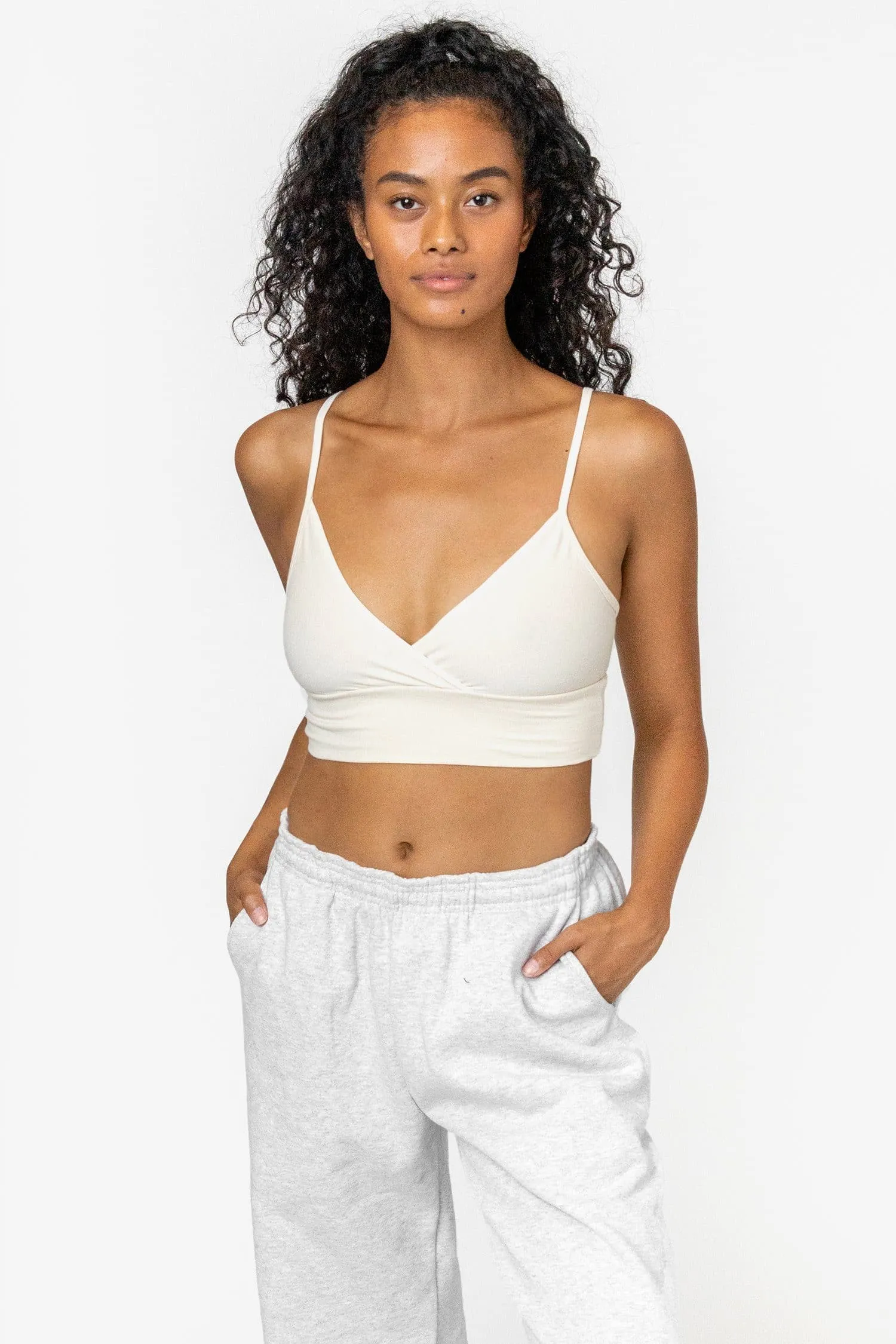 83076GD - Crossover Wrap Crop Top