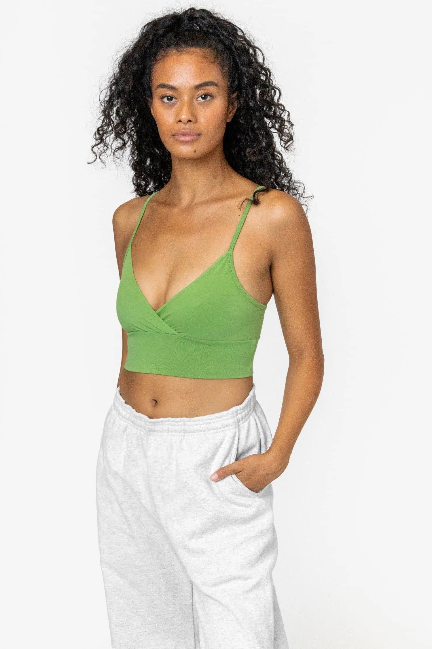 83076GD - Crossover Wrap Crop Top