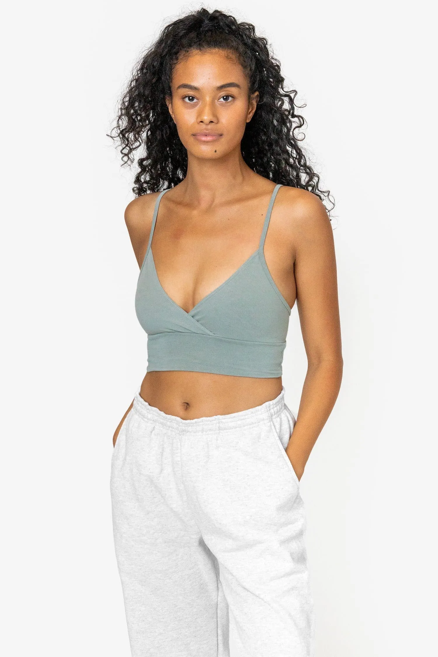 83076GD - Crossover Wrap Crop Top