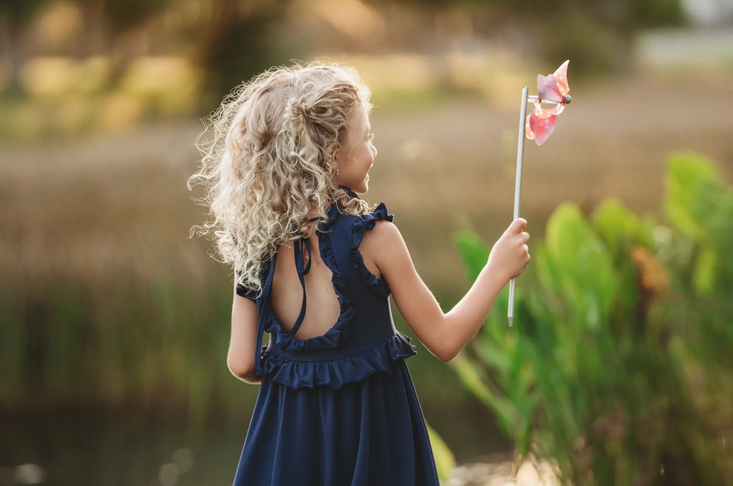 Abigail Ruffle Maxi Gown in Navy