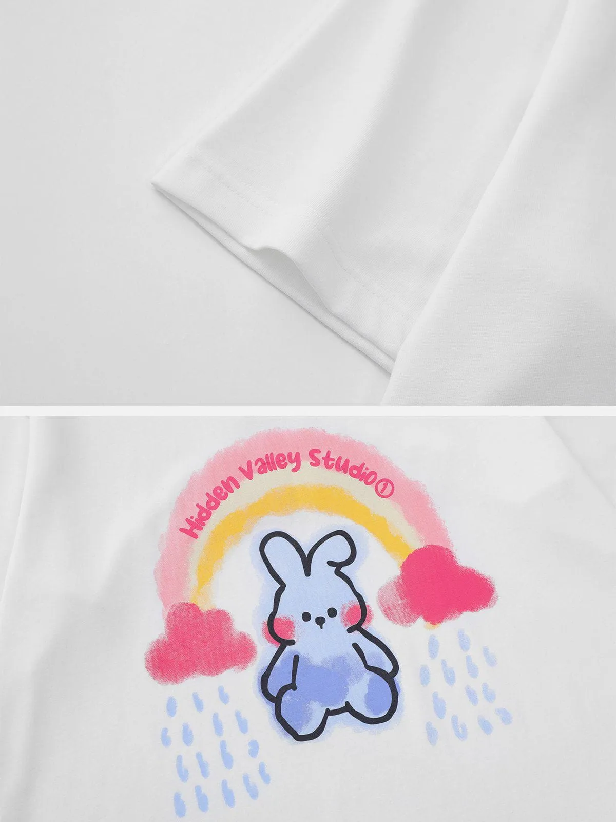 AlanBalen® - Cartoon Rabbit Graphic Tee