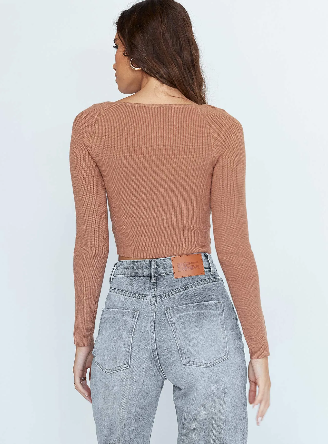 Alima Long Sleeve Top Brown