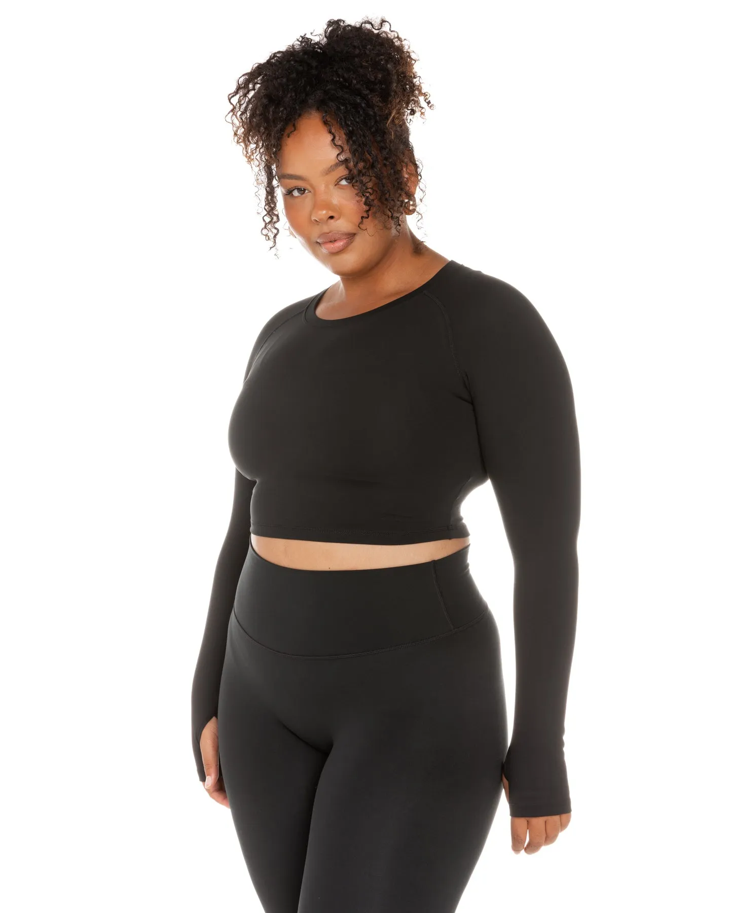 Aura Crop Long Sleeve - Black