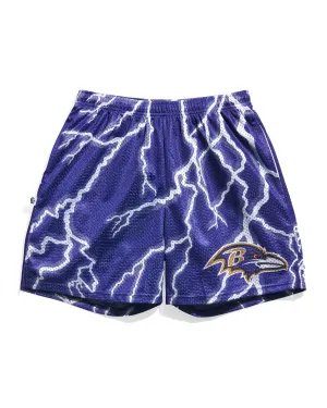 Baltimore Ravens Lightning Retro Shorts