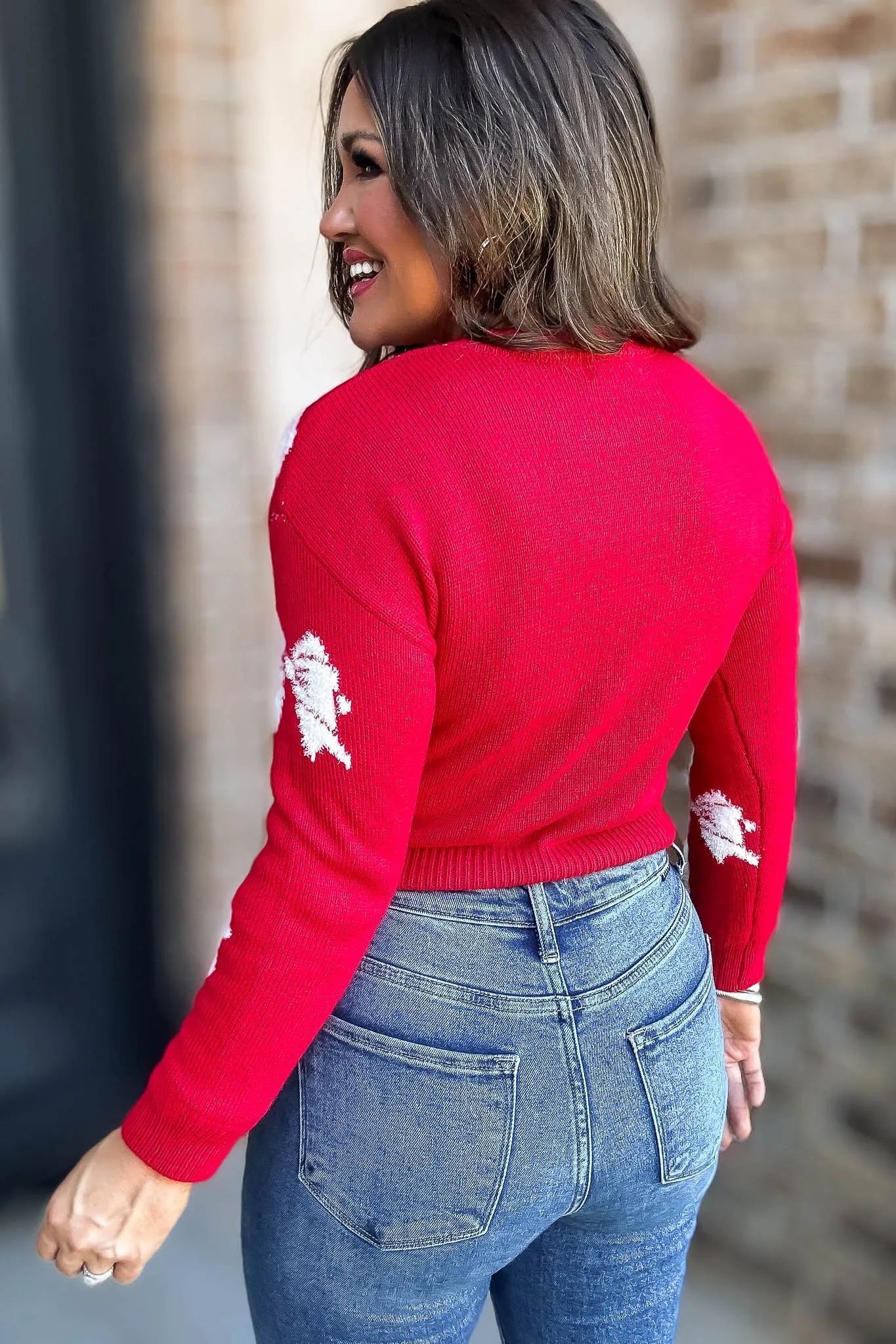 Betty Red Bow Sweater