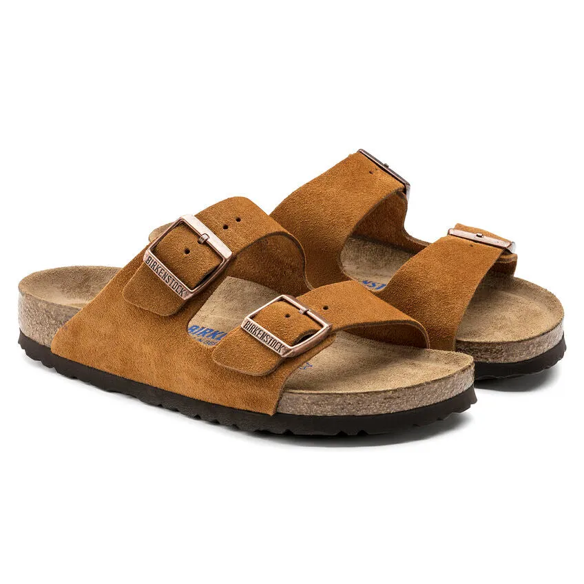 Birkenstock Mink Brown Soft Bed Suede Arizona Sandal