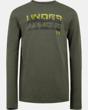 Boys Marine Green Treetop Long Sleeve | Under Armour