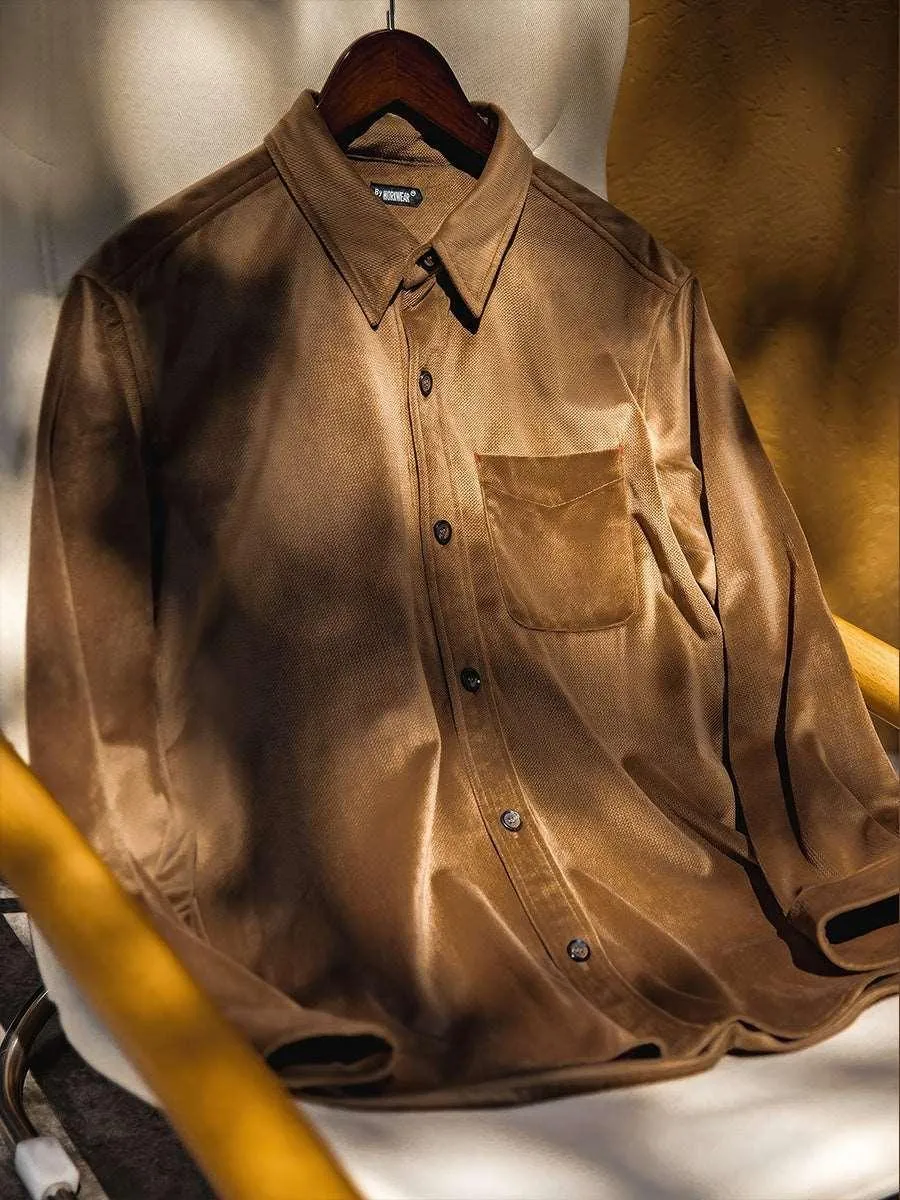 Brown Suede Shirt