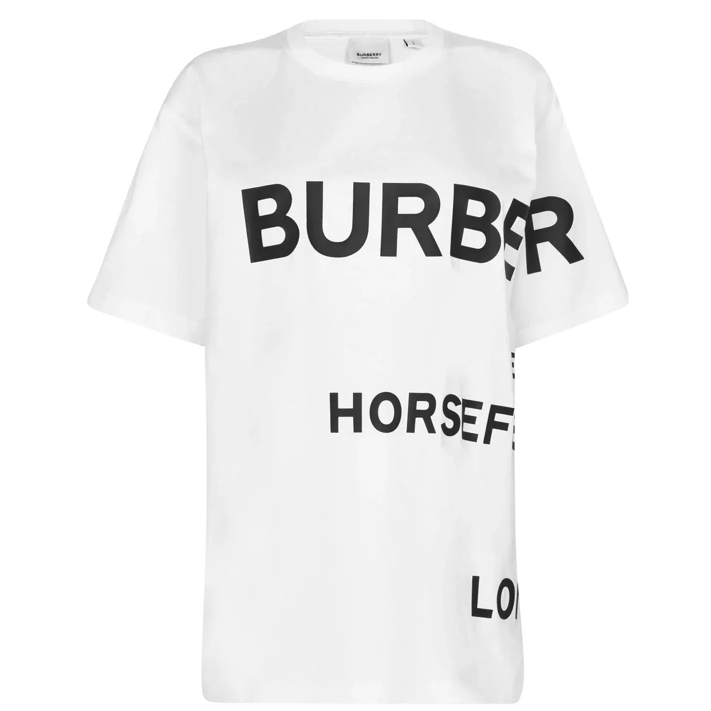 BURBERRY HORSEFERRY-PRINT T-SHIRT WHITE