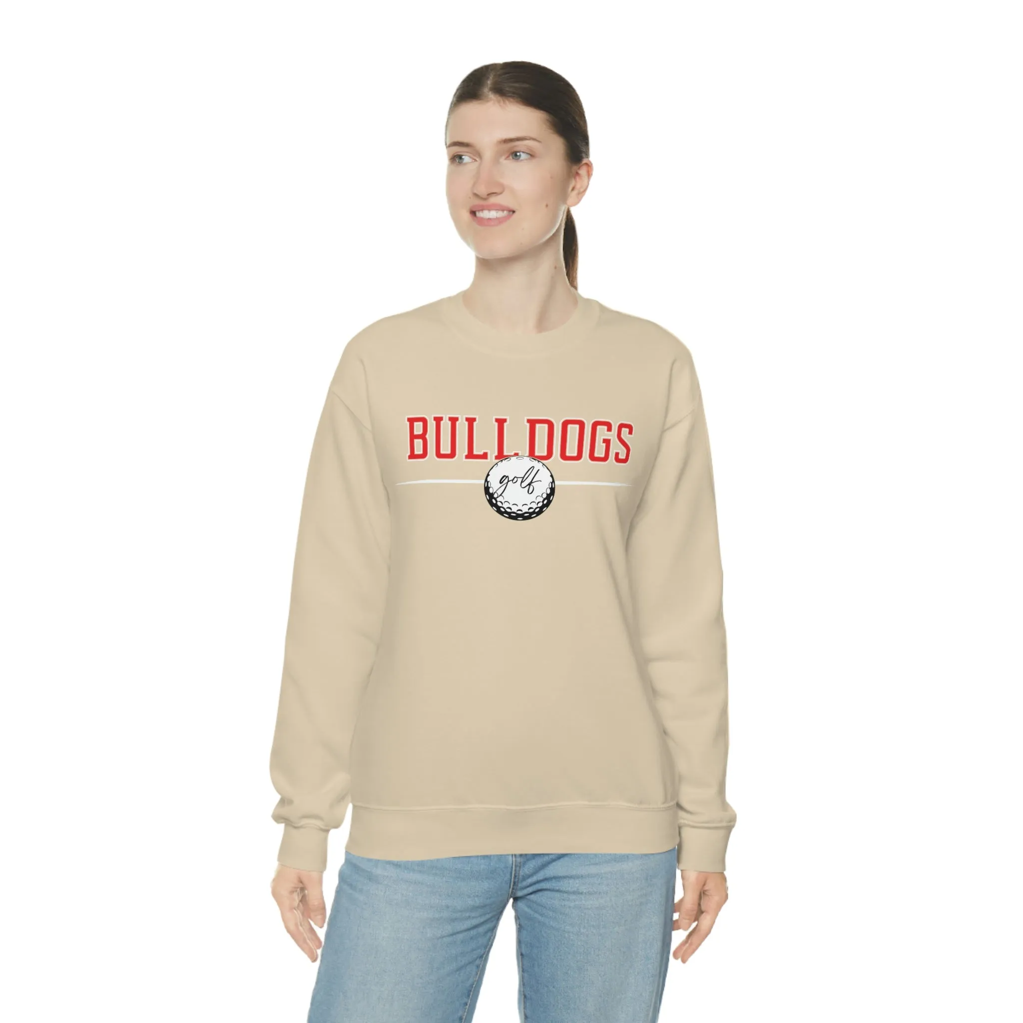 Cedartown Bulldogs Golf Gildan 18000 Unisex Heavy Blend Crewneck Sweatshirt