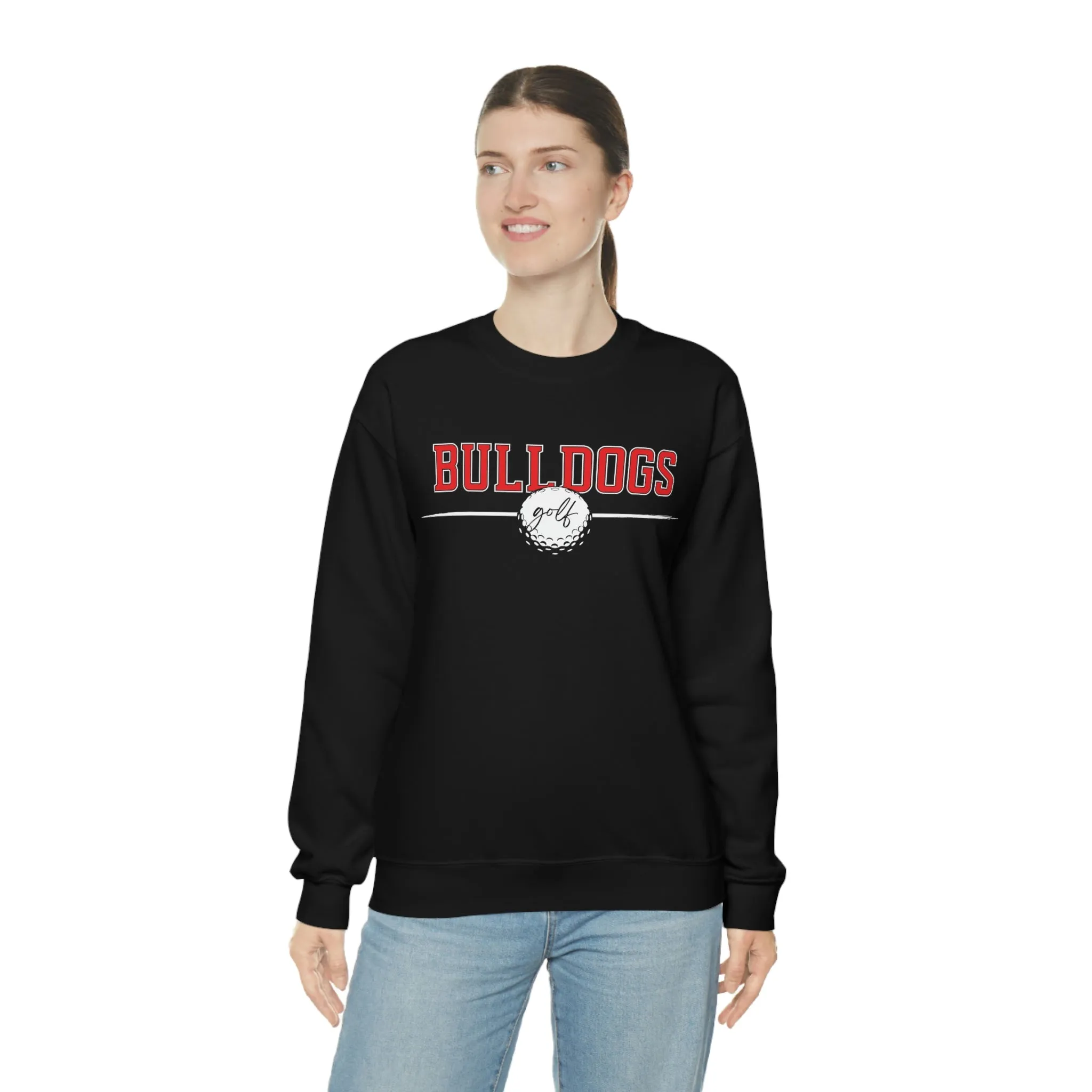 Cedartown Bulldogs Golf Gildan 18000 Unisex Heavy Blend Crewneck Sweatshirt