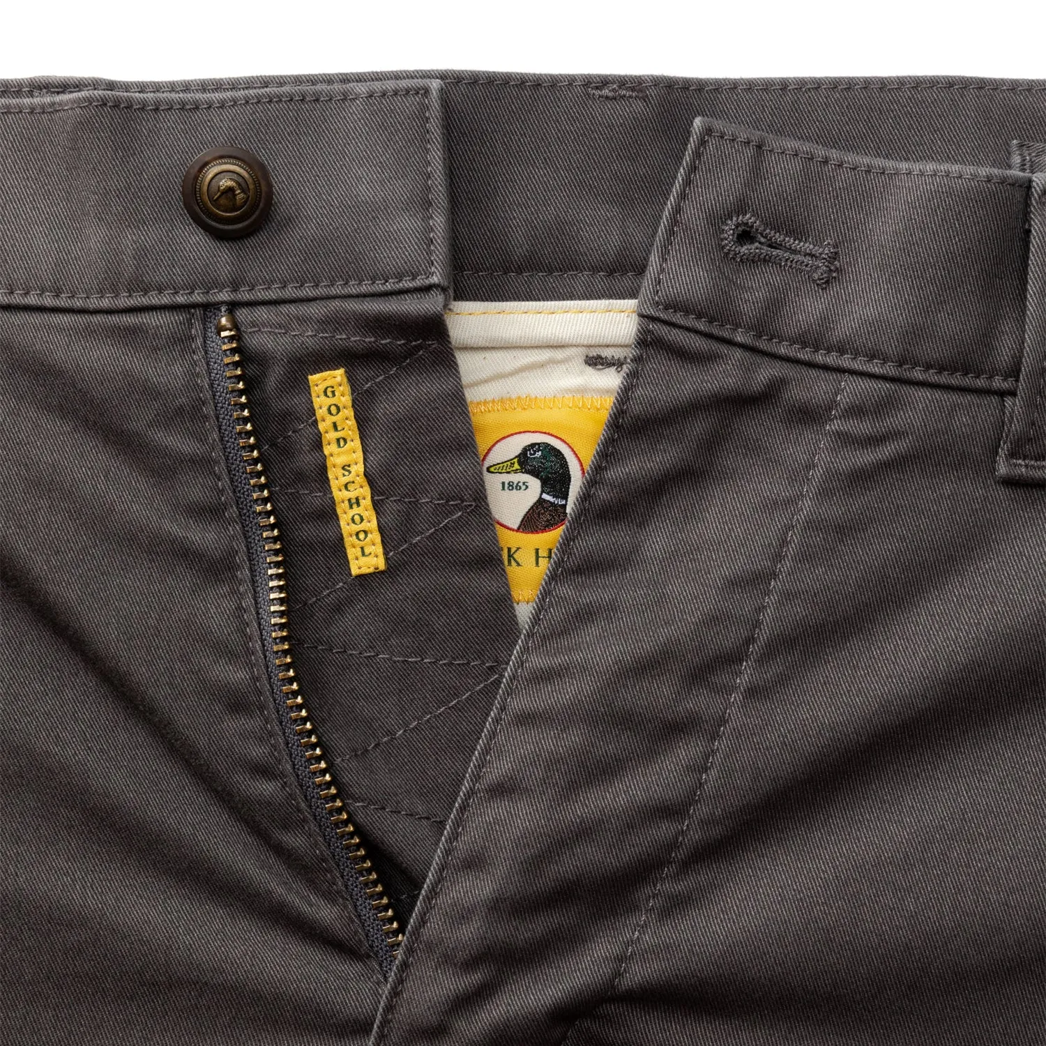 Classic Fit Gold School Chino - Magnet Grey