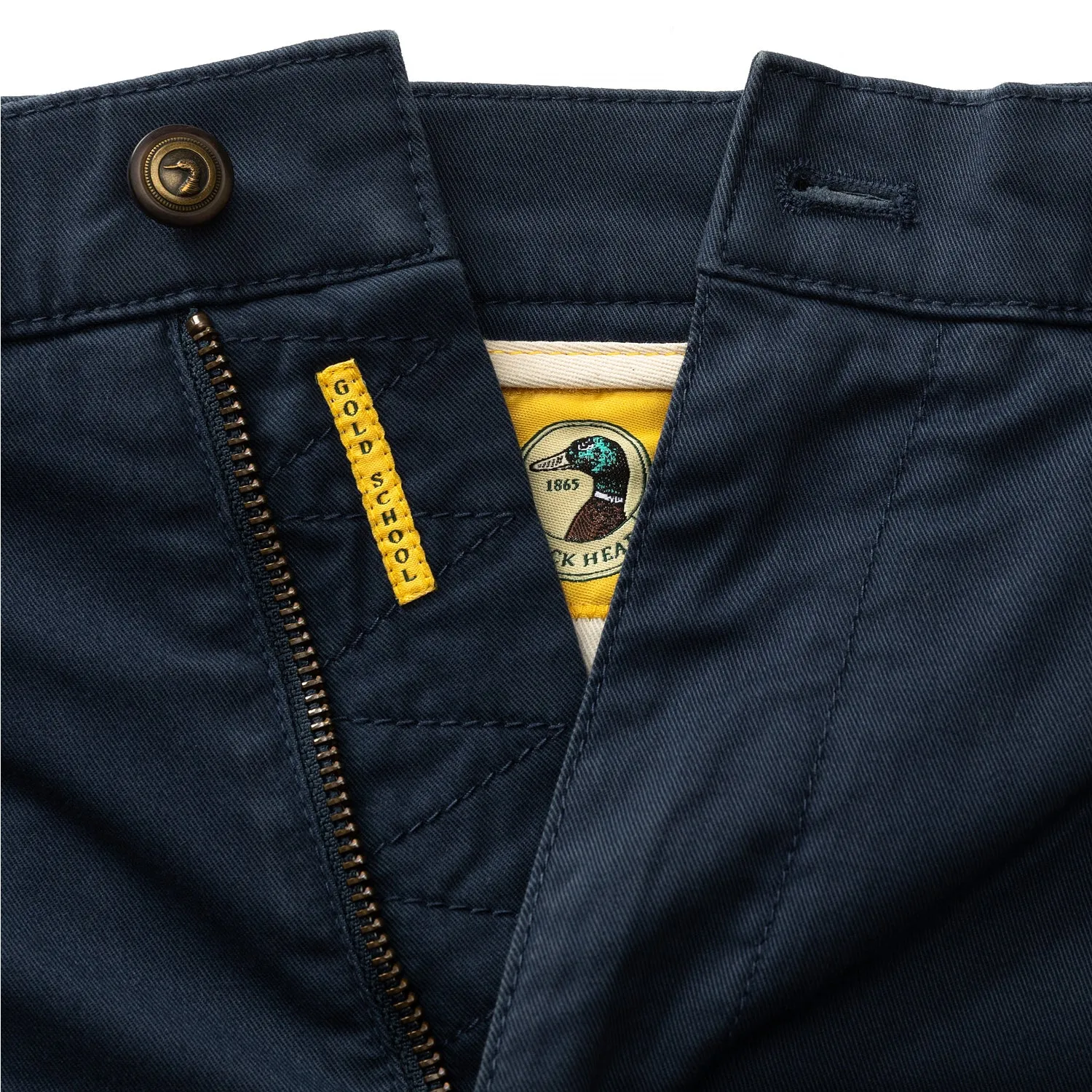 Classic Fit Gold School Chino - Navy