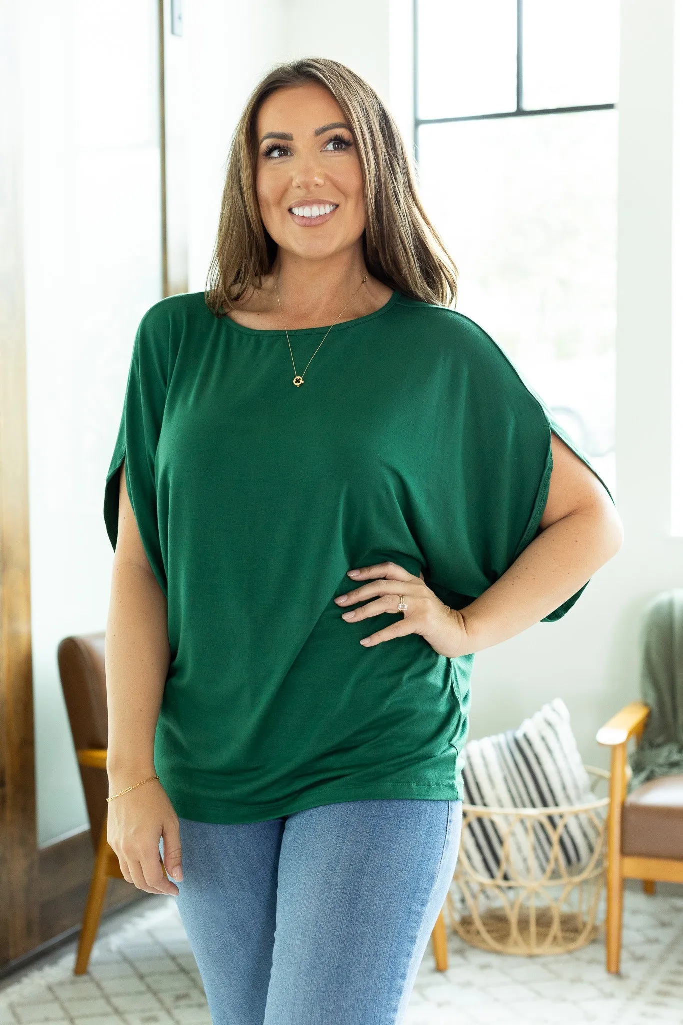 Darcy Dolman Top - Forest Green by Michelle Mae