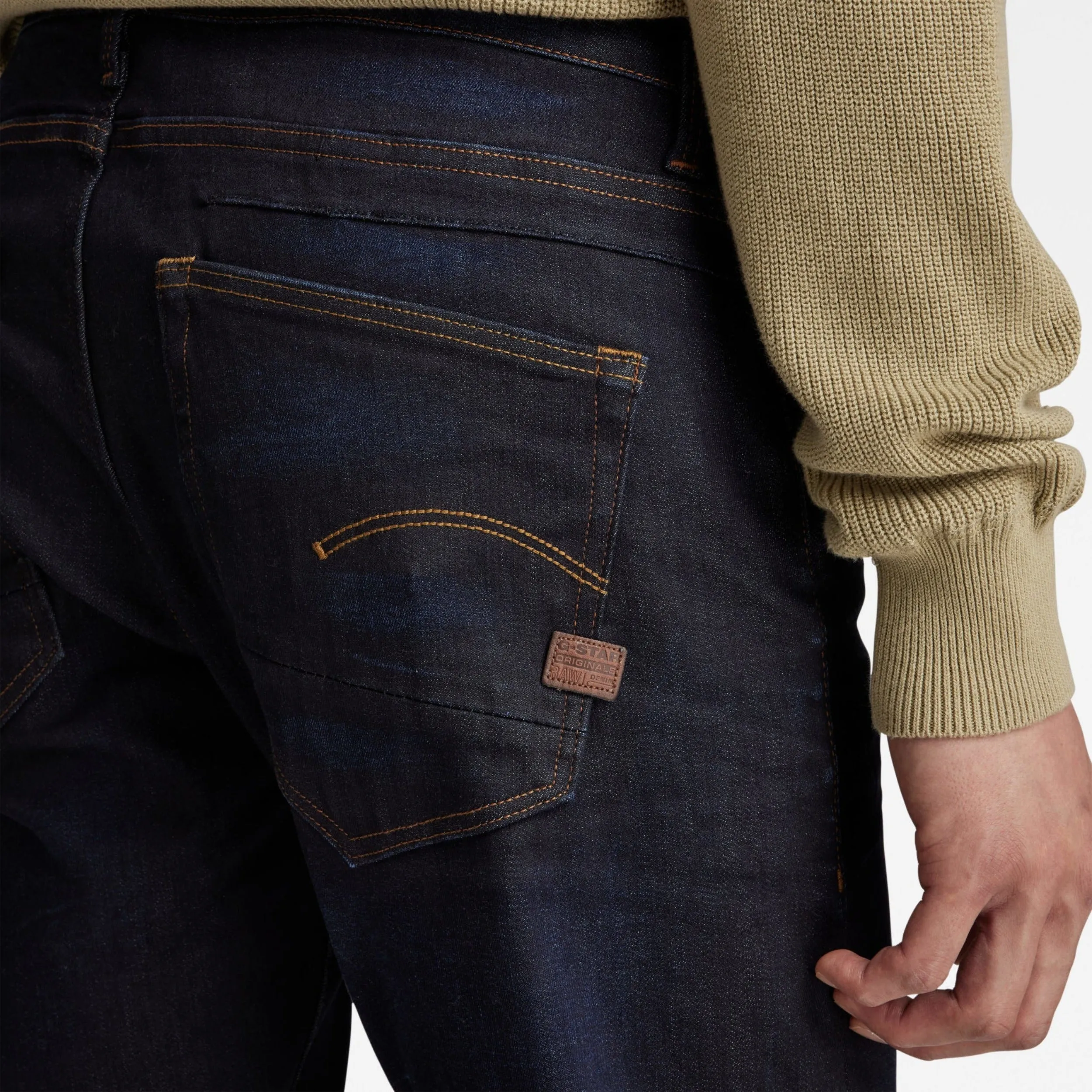 Dark Blue D-Staq 5-Pocket Slim Jeans