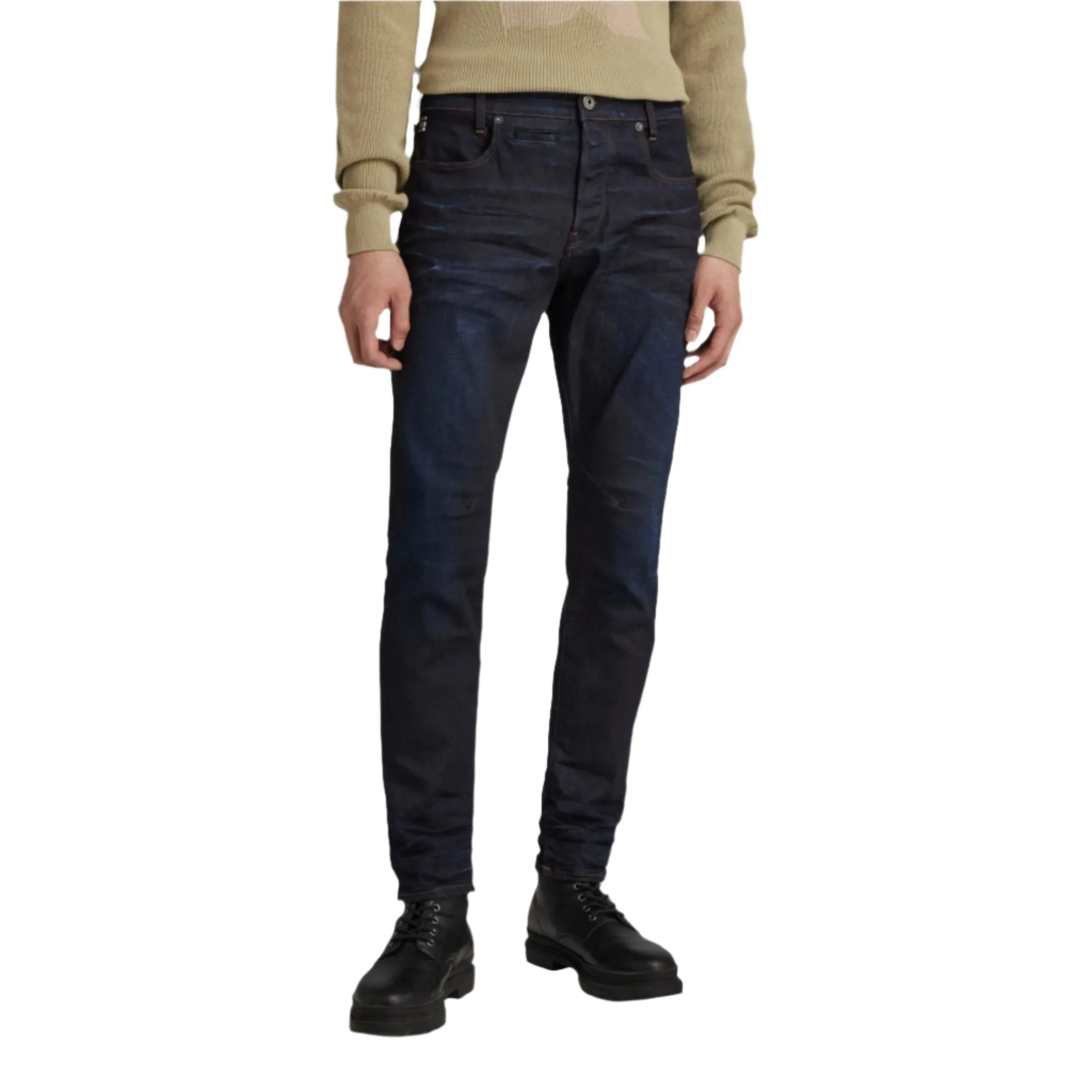 Dark Blue D-Staq 5-Pocket Slim Jeans