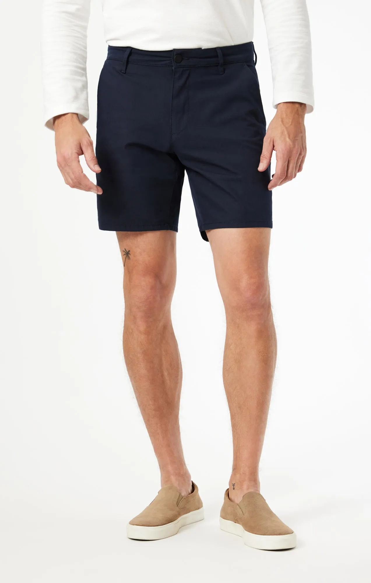 DARREN CHINO SHORTS IN NAVY TRUE MOVE