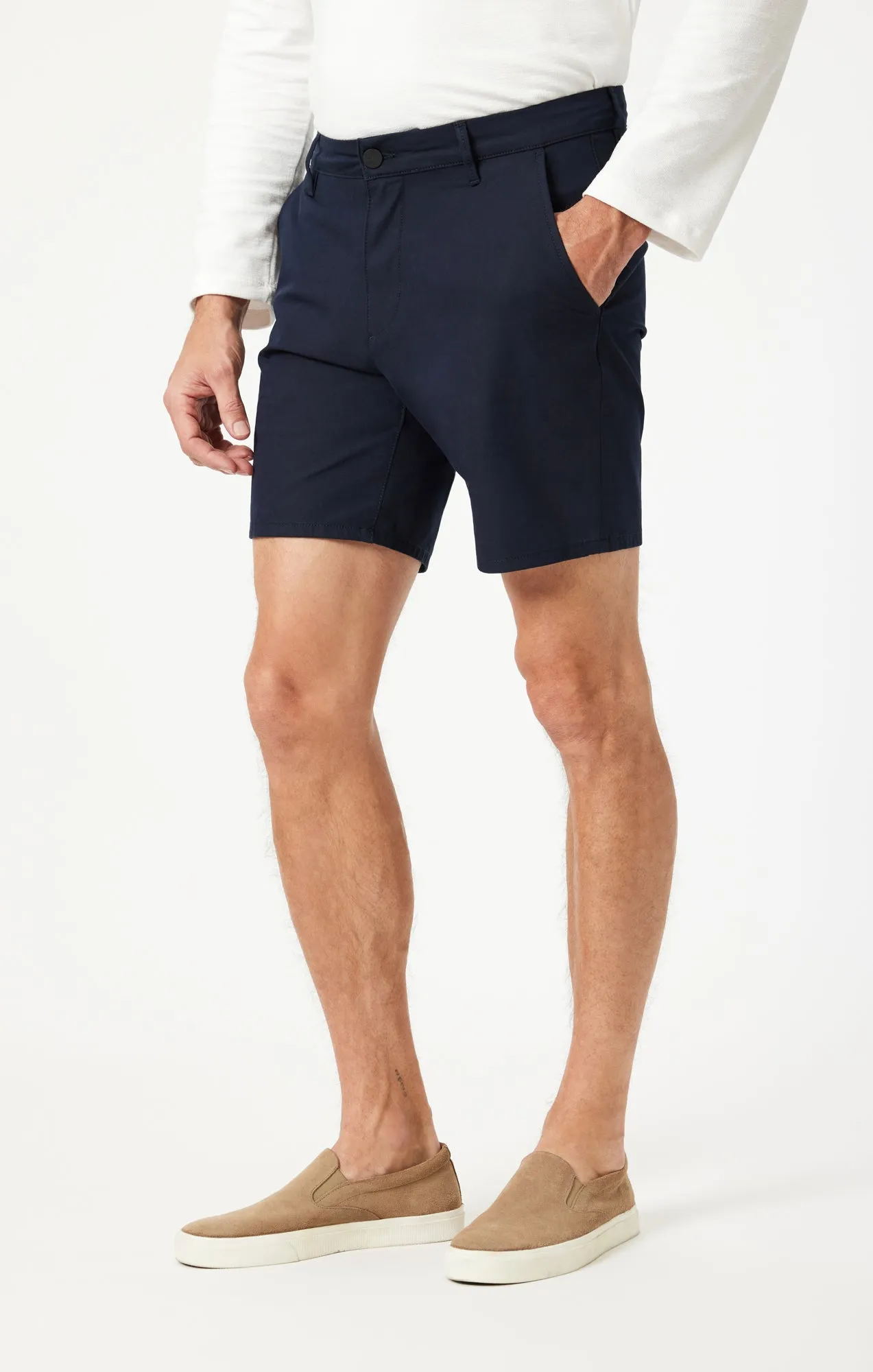 DARREN CHINO SHORTS IN NAVY TRUE MOVE