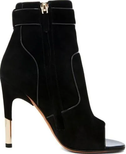 'Dunke' Suede Nappa Shark Lock Bootie