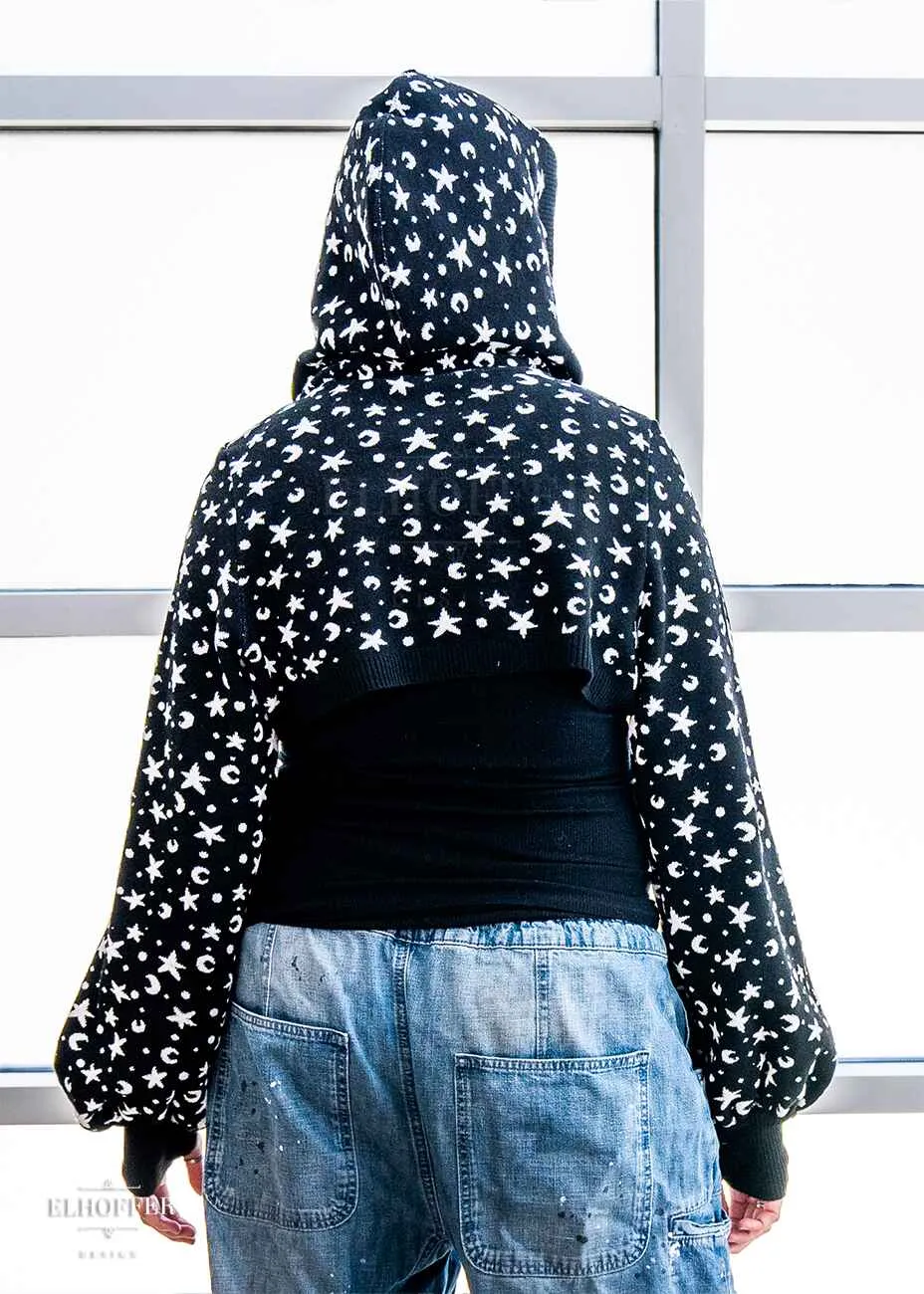 Essential Capricorn Crop Hoodie - Starry Witch