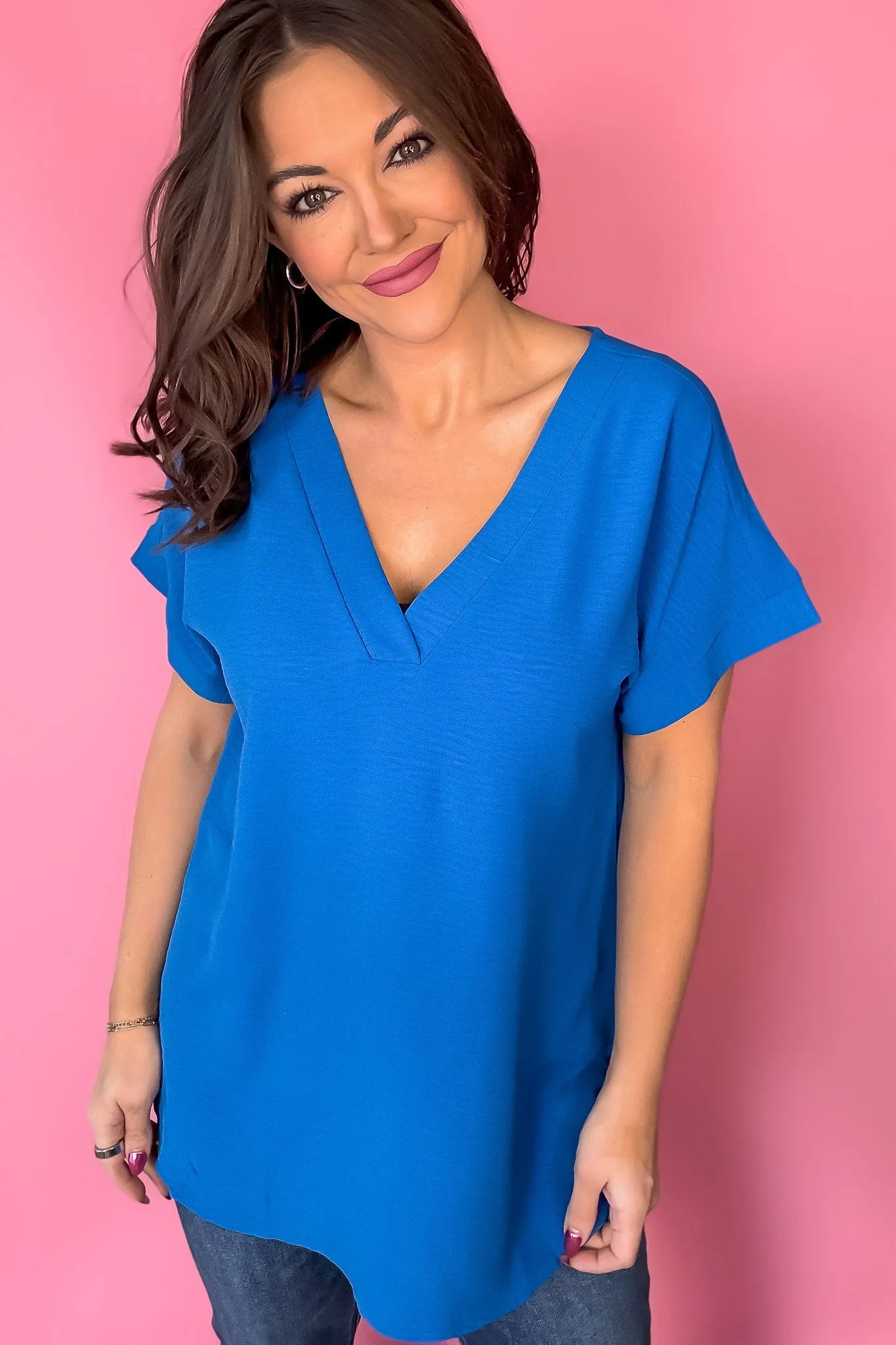 Expecting Fun Ocean Blue Top