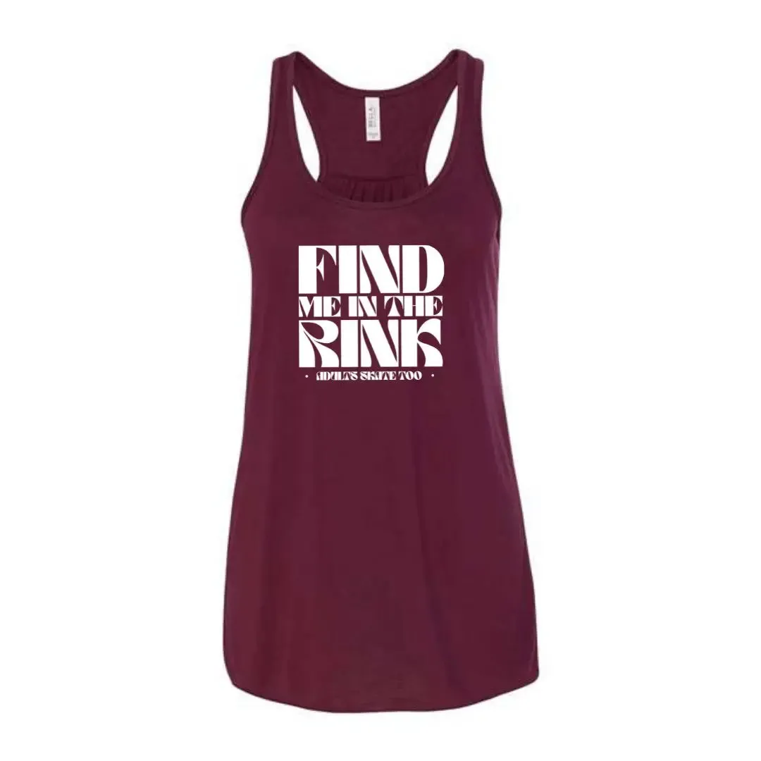 Find Me In The Rink Women's Racerback Tank