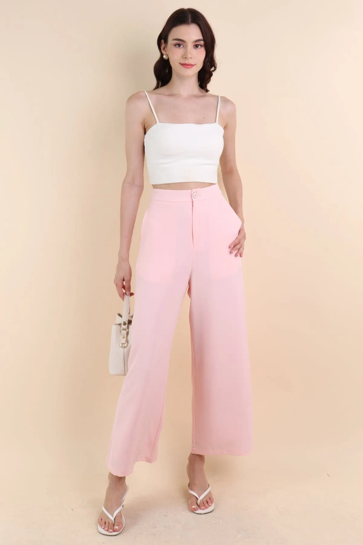 GEORGIA WIDE-LEG PANTS IN PINK