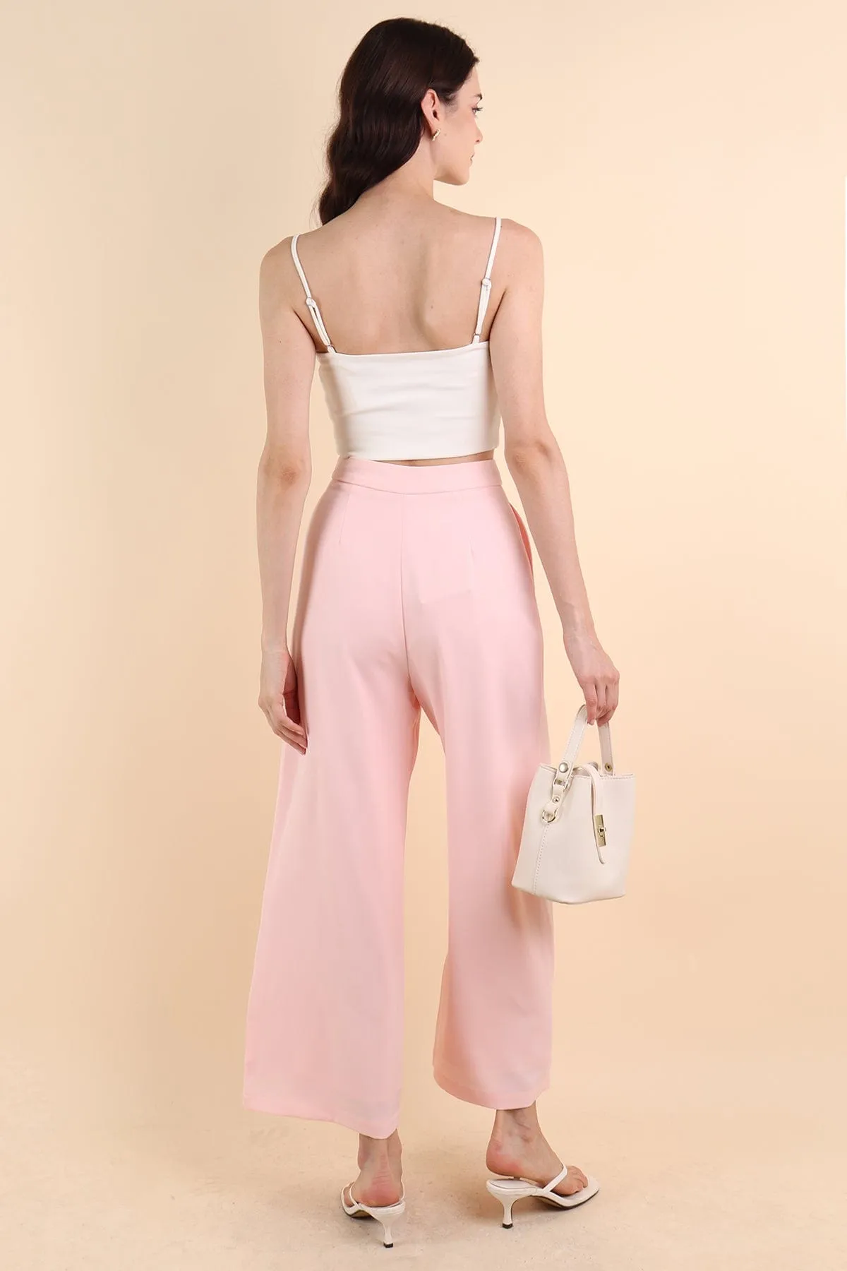 GEORGIA WIDE-LEG PANTS IN PINK