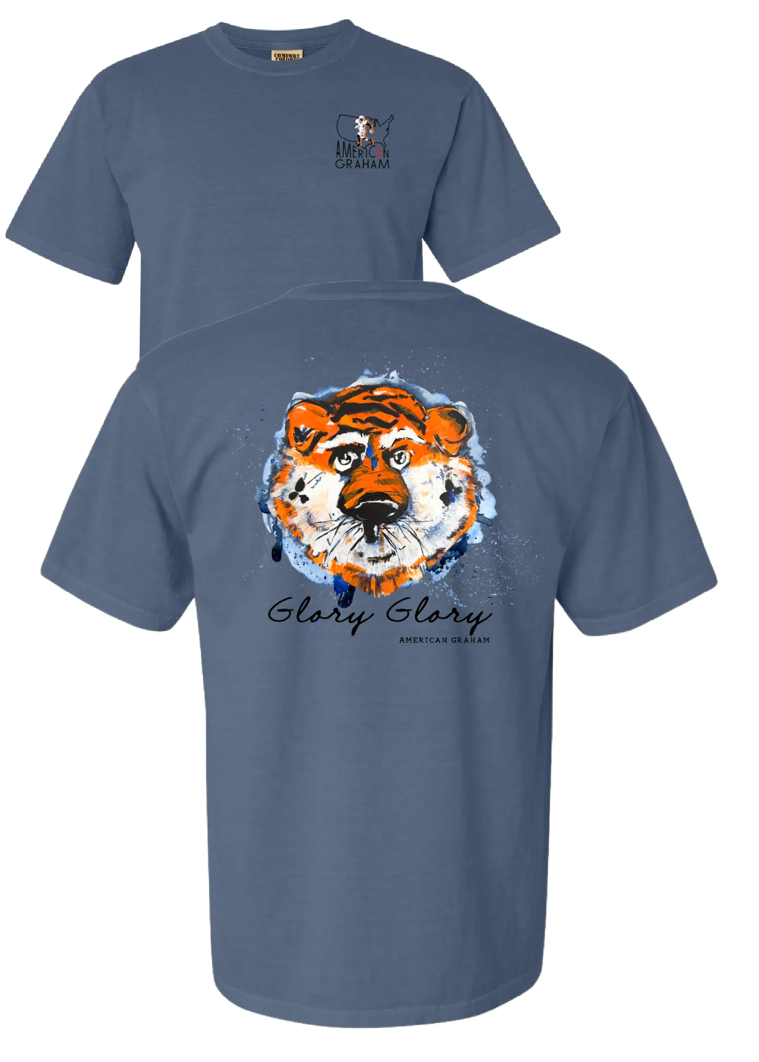 Glory Glory Tigers Tee in Navy