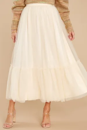 Go With The Flow Cream Skirt