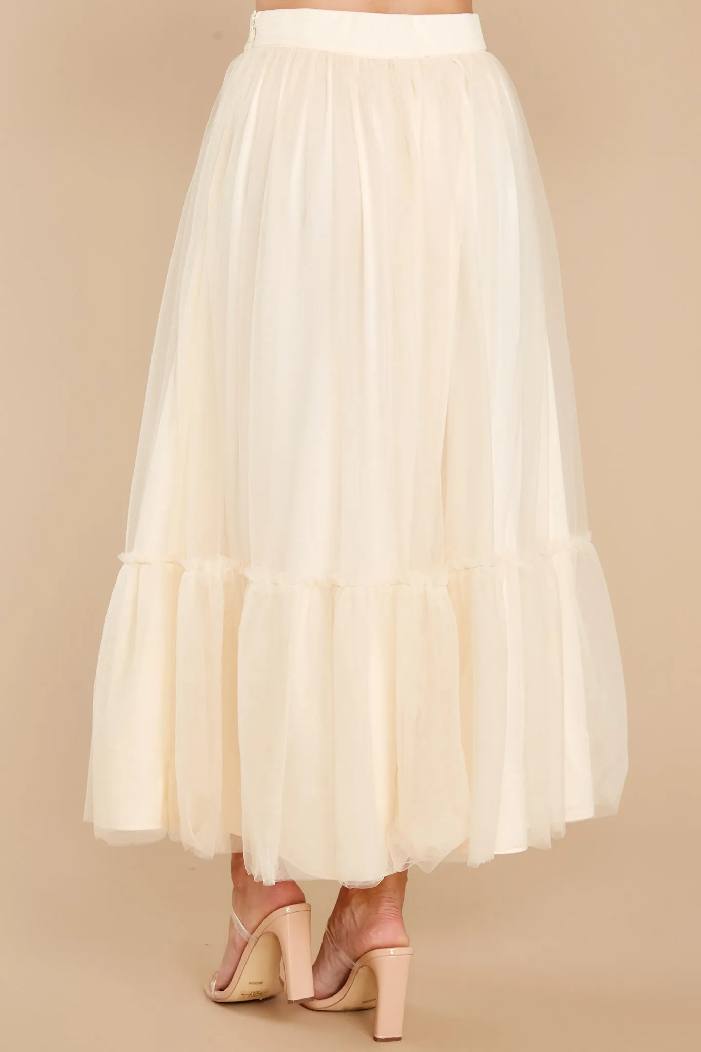 Go With The Flow Cream Skirt