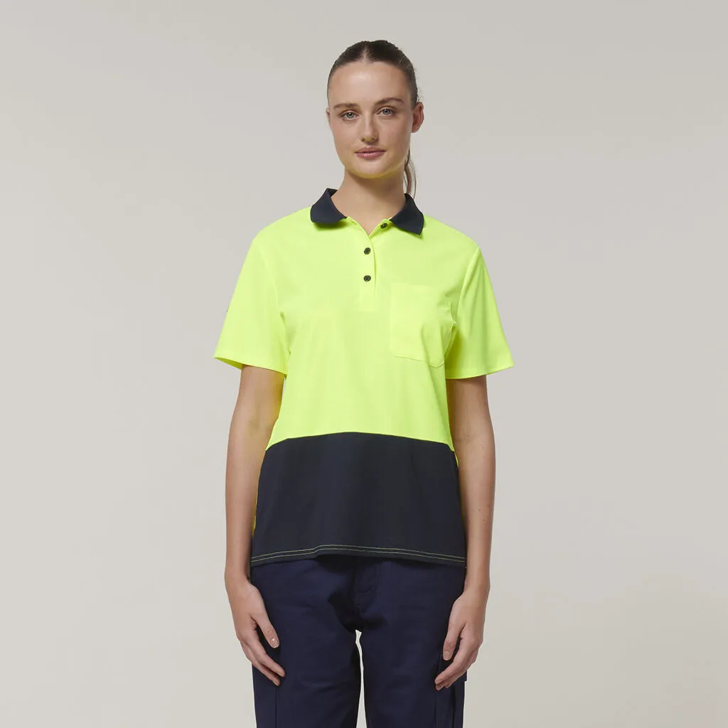 Hard Yakka Womn's Short Sleeve Hi Vis Polo (Y08601)