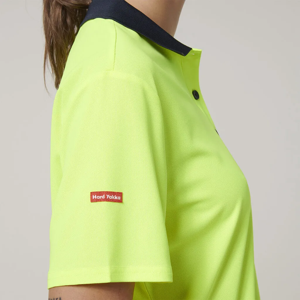 Hard Yakka Womn's Short Sleeve Hi Vis Polo (Y08601)