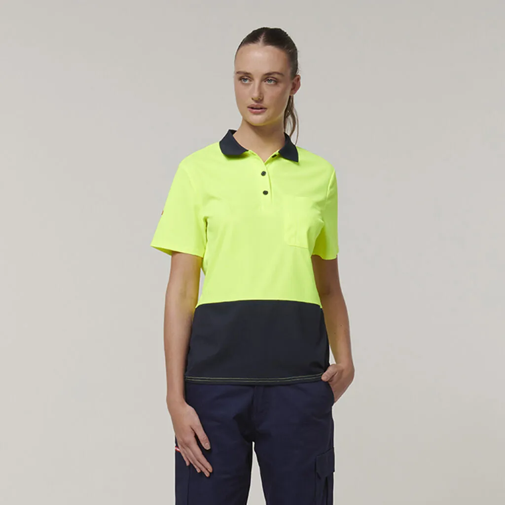 Hard Yakka Womn's Short Sleeve Hi Vis Polo (Y08601)