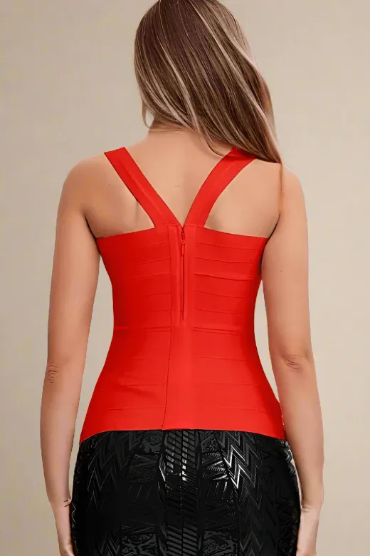 Jay Bandage Top - Lipstick Red