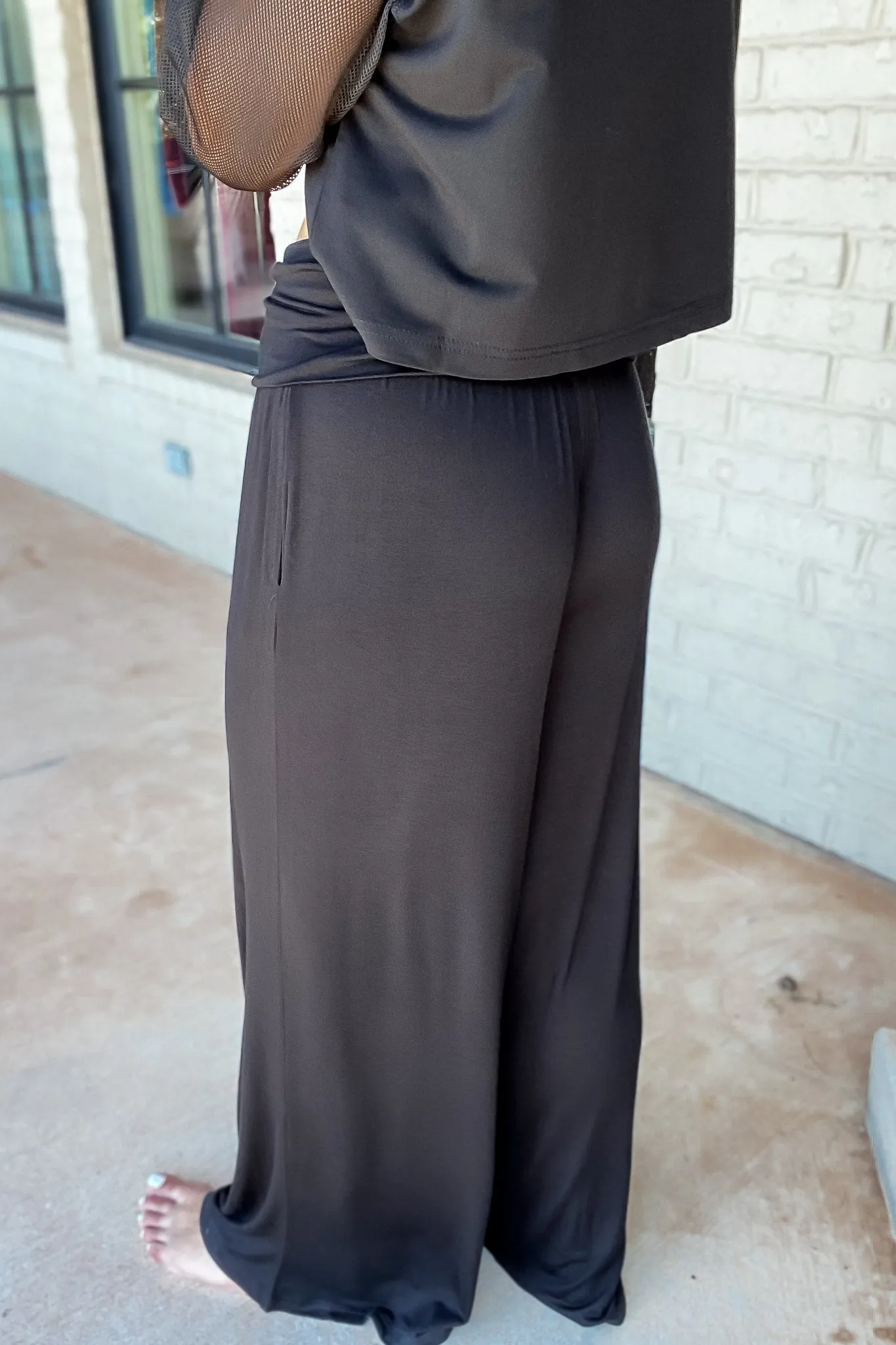 Just Relax Black Wide Lounge Pant