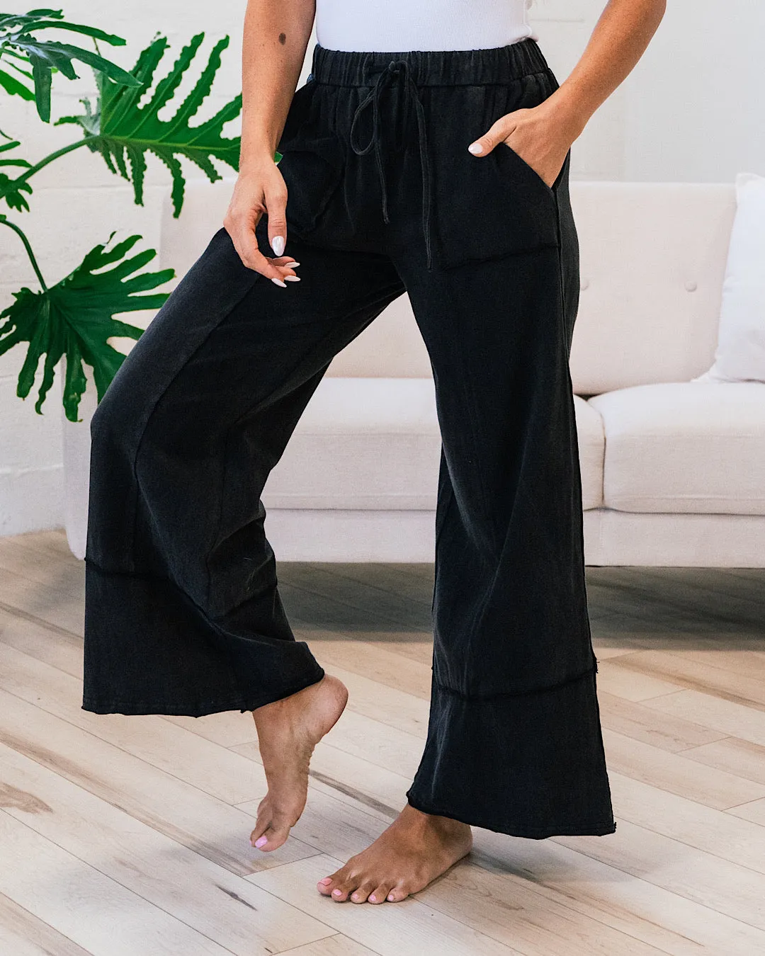 Livie Mineral Washed Wide Leg Pants FINAL SALE