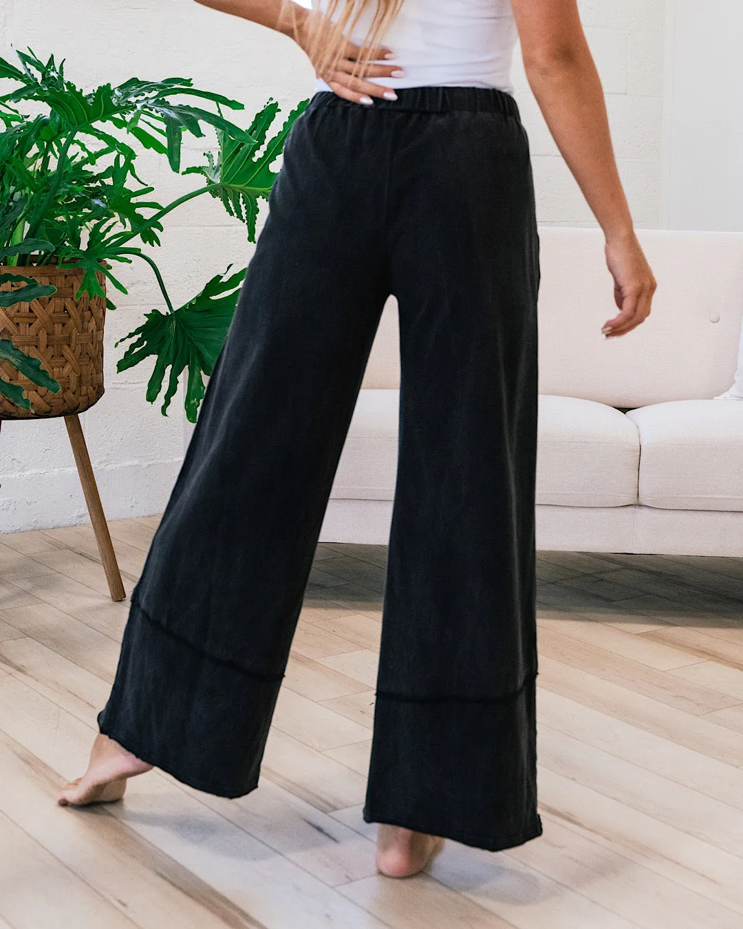 Livie Mineral Washed Wide Leg Pants FINAL SALE