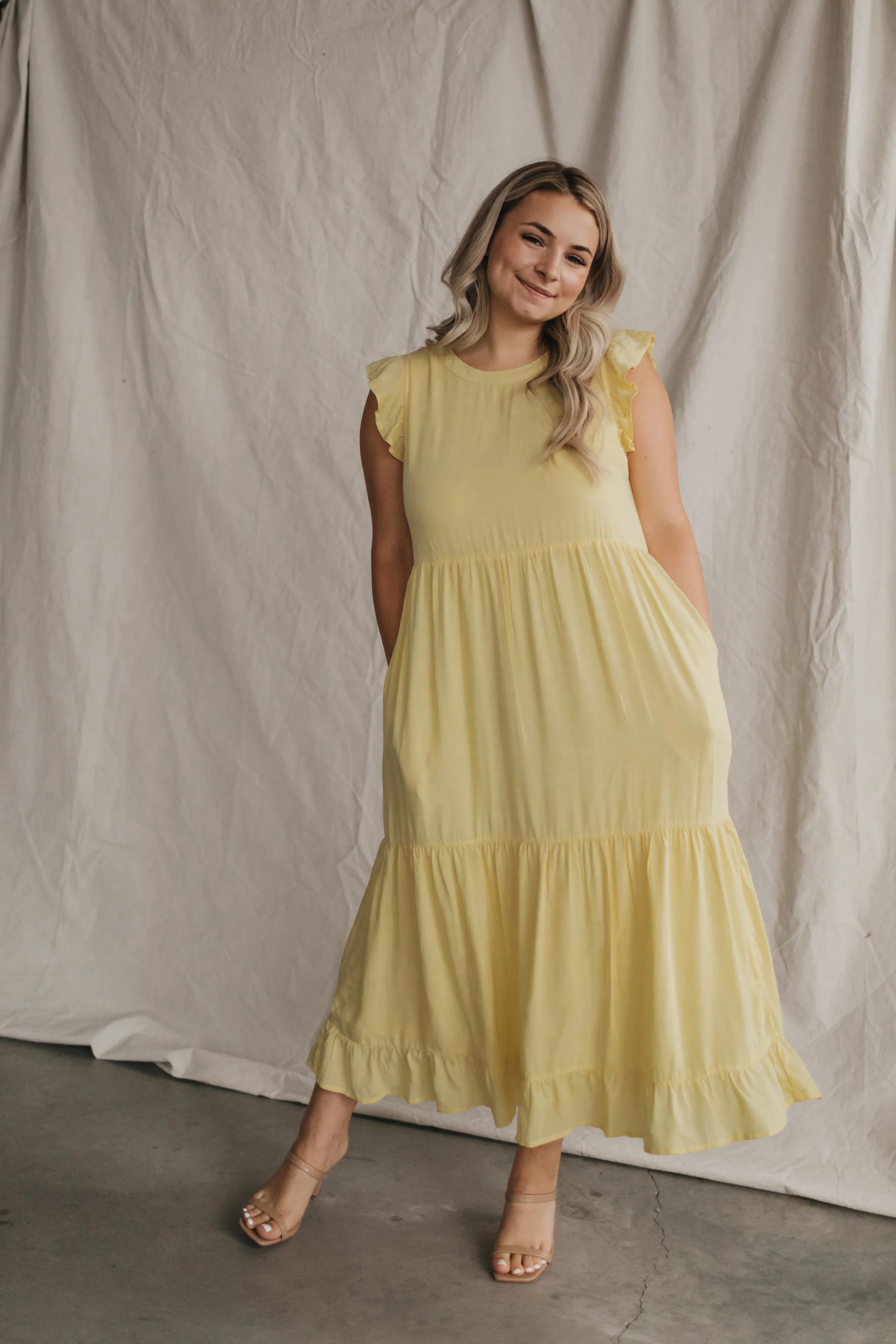 Madelyn Summer Dress in Yellow