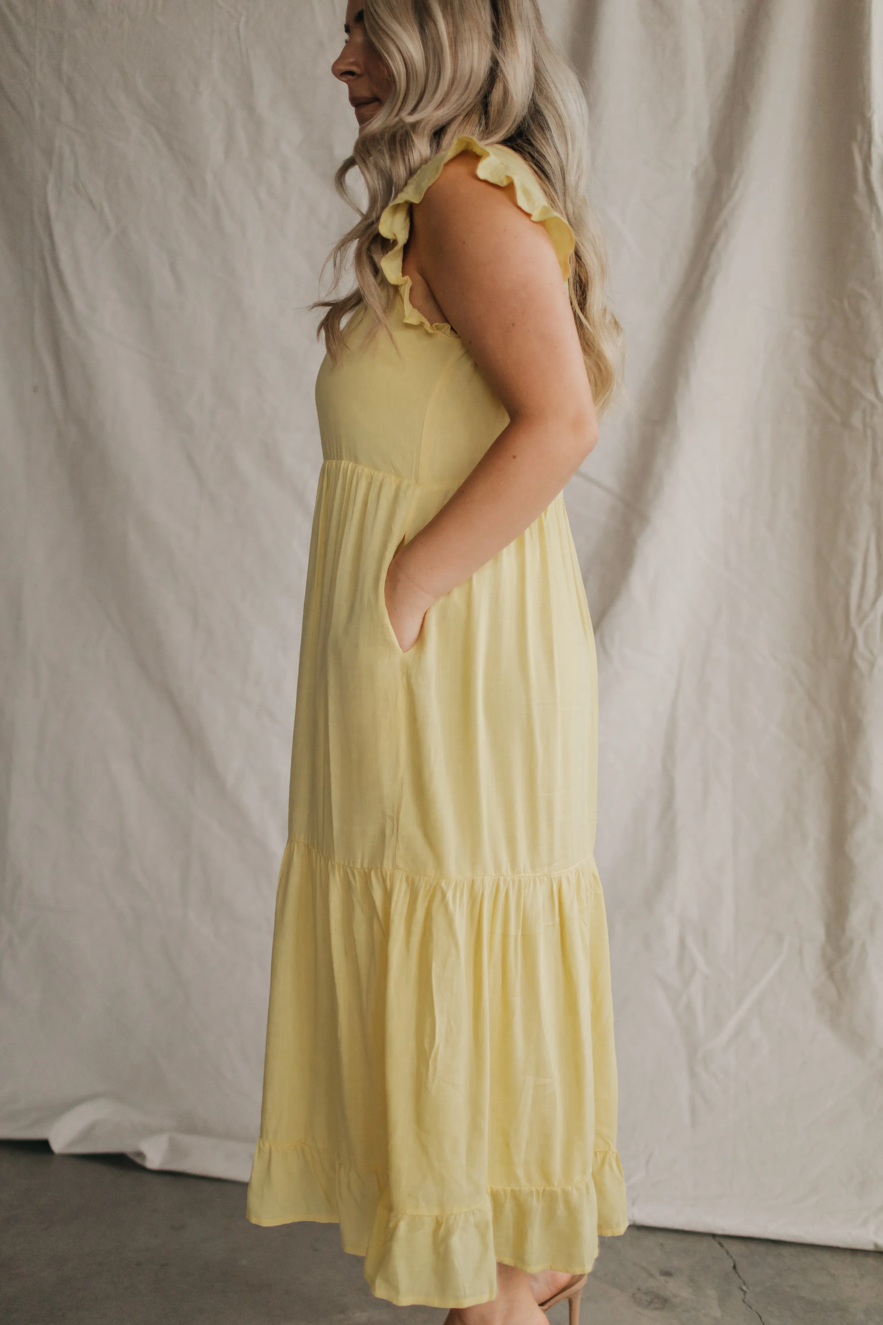 Madelyn Summer Dress in Yellow