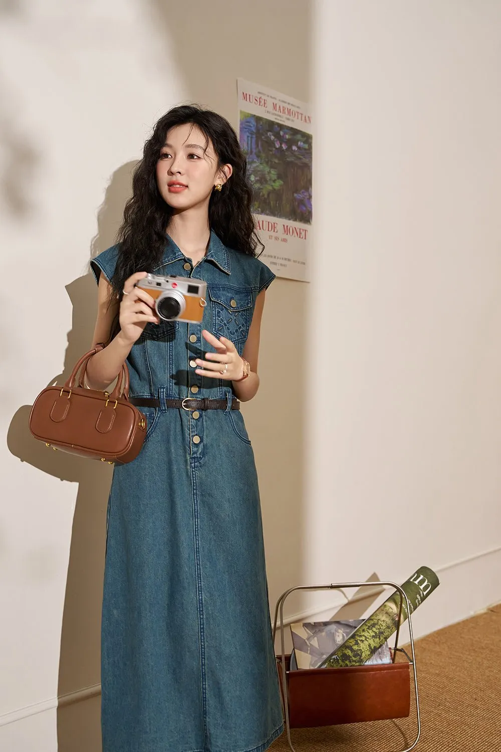 Maxi Denim Dress for Women