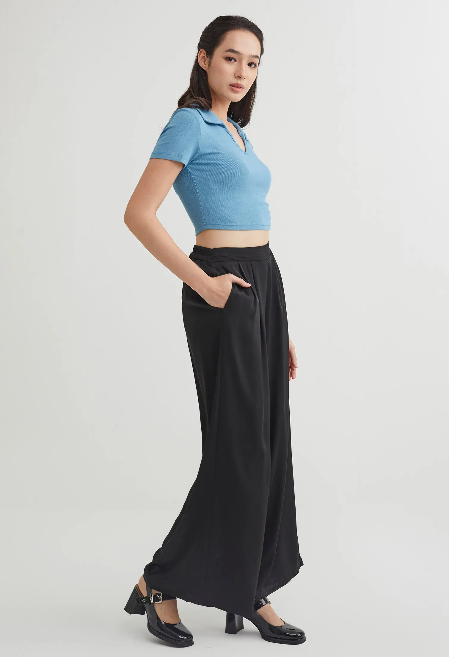 Parisian Nights Wide Leg Satin Pants