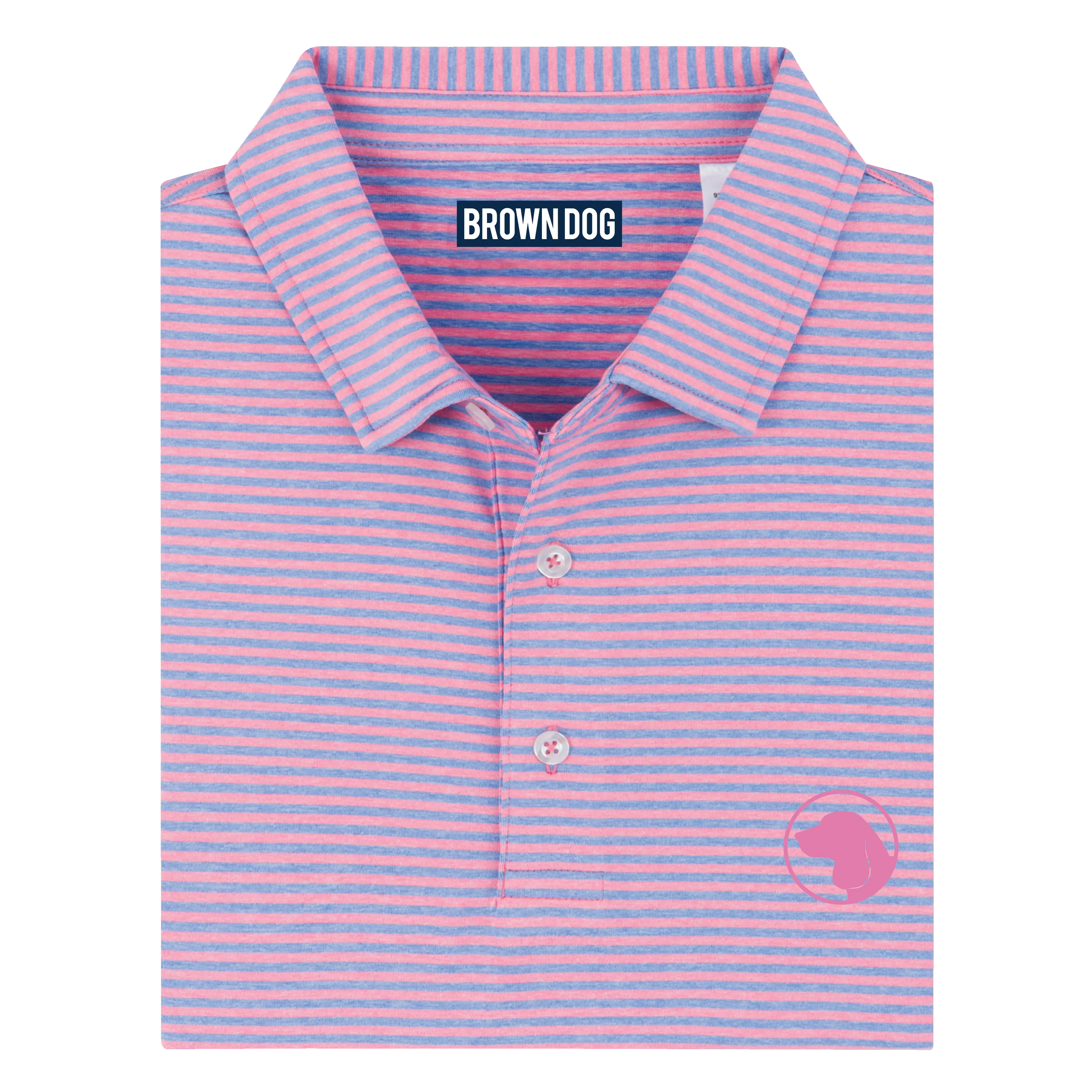 Pink/Sky Performance Polo